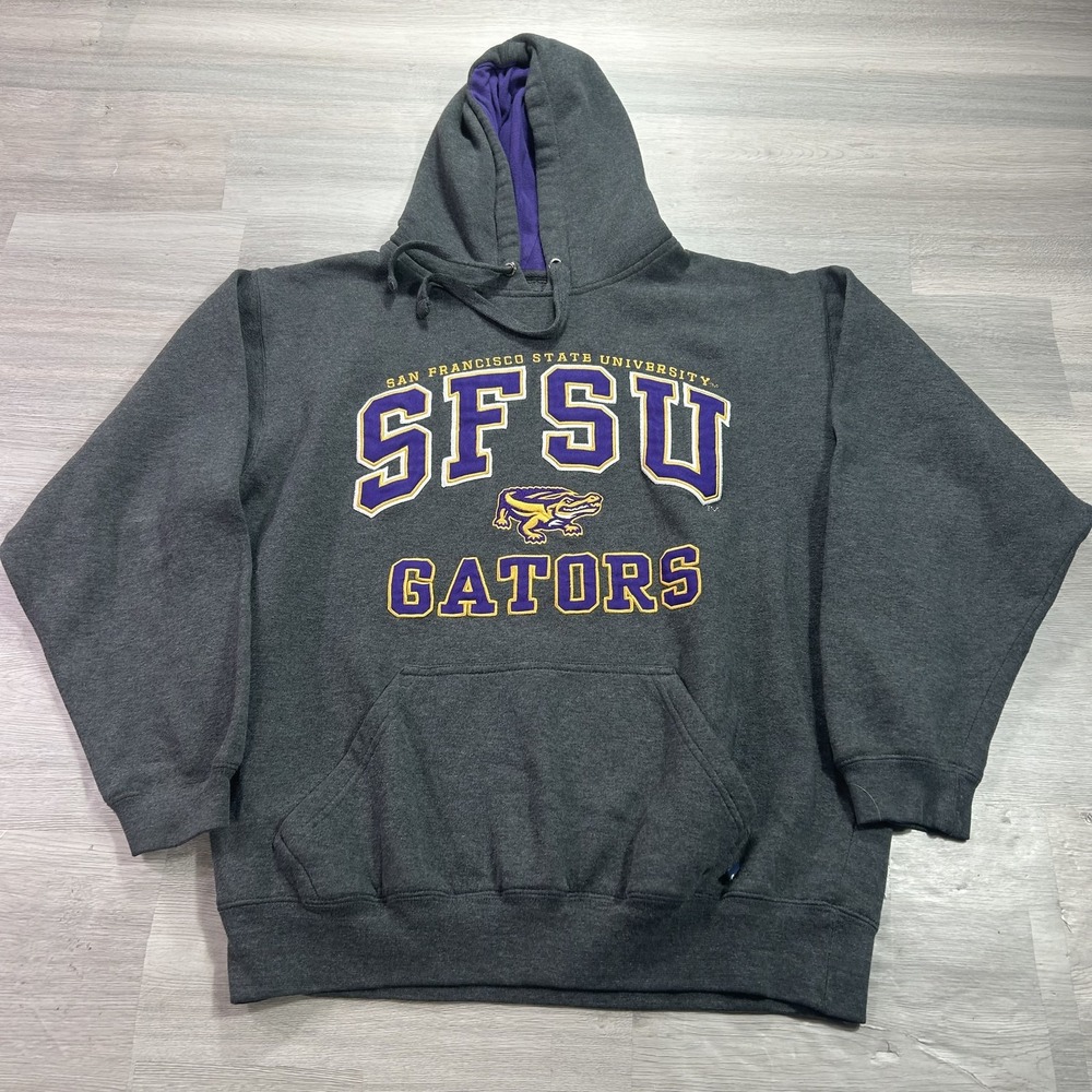 San Francisco State Gators Hoodie Mens Medium Gray NCAA College J America Top